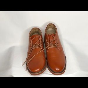 Boys Dark Tan Dress Shoes